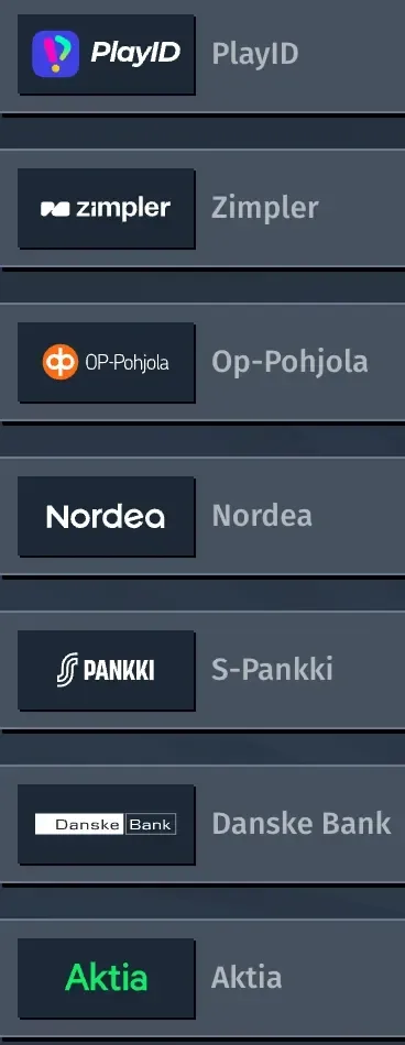 Allyspin tukee suoria talletuksia suomalaisista pankeista kuten OP, Nordea ja S-Pankki Zimplerin kautta.