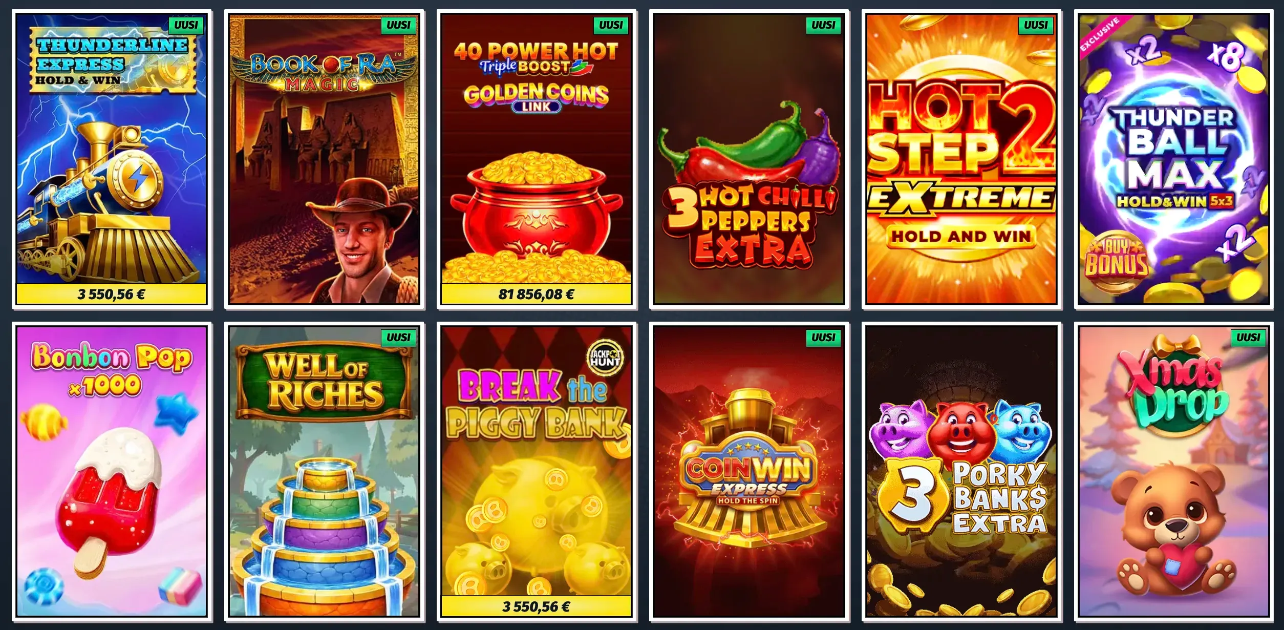 Pelivalikoima Ally Spin casino